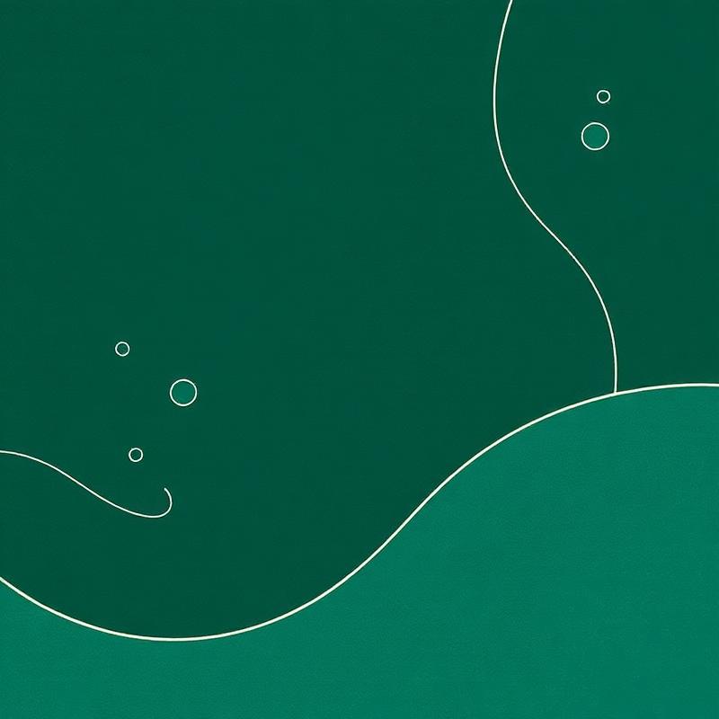 Abstract green curved-line album artwork