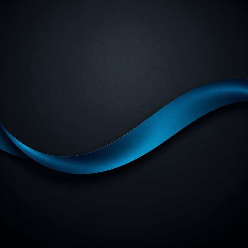 Abstract dark blue ribbon album artwork